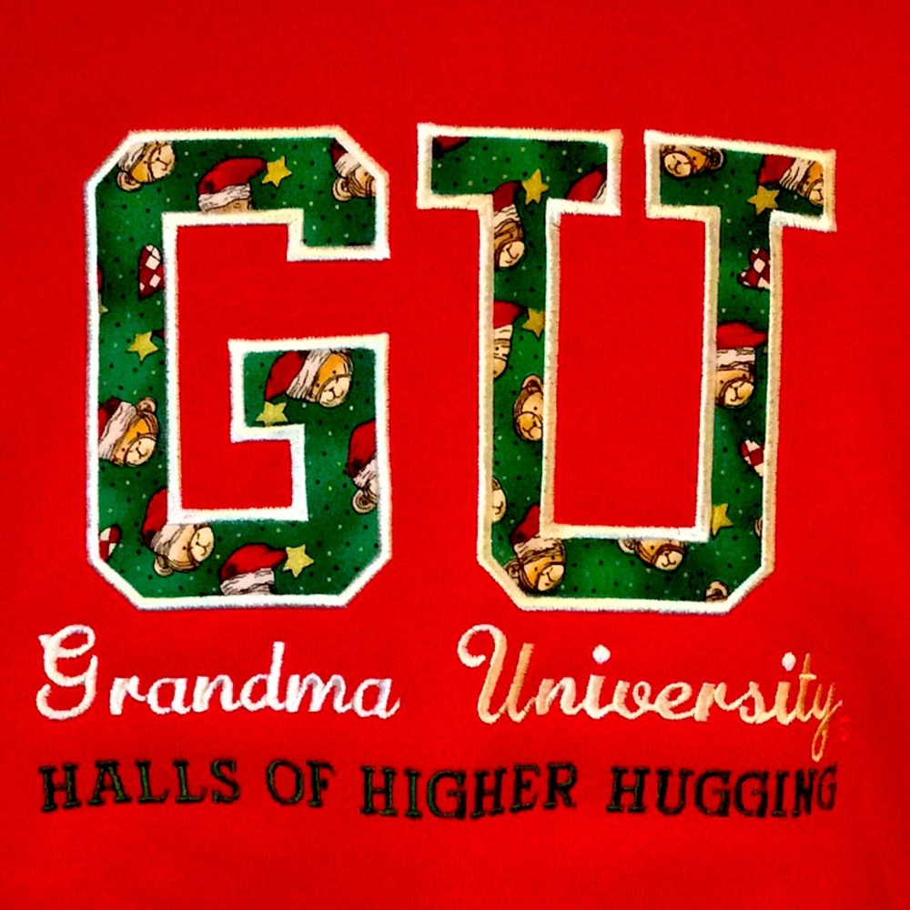 Christmas Grandma University Sweatshirt W/Collar!